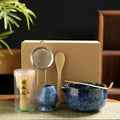 Japanese Matcha Tea Ceremony Set — Bamboo Whisk, Bowl & Stand (6 Pieces)