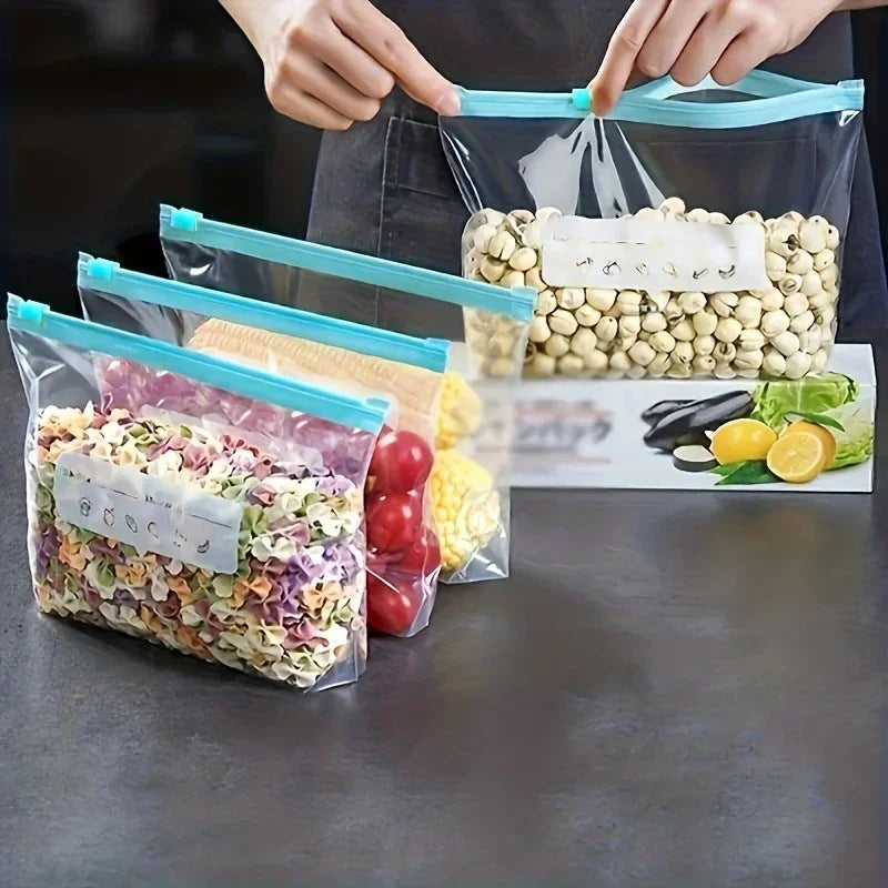 Reusable Silicone Food Storage Bags — Leakproof, Freezer Safe (45-Piece Set)