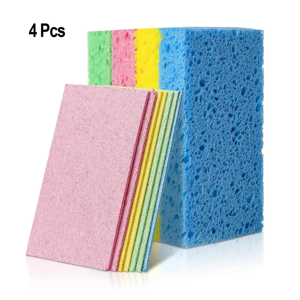 Natural Cellulose Kitchen Sponges — Eco-Friendly, Biodegradable (12-Pack)