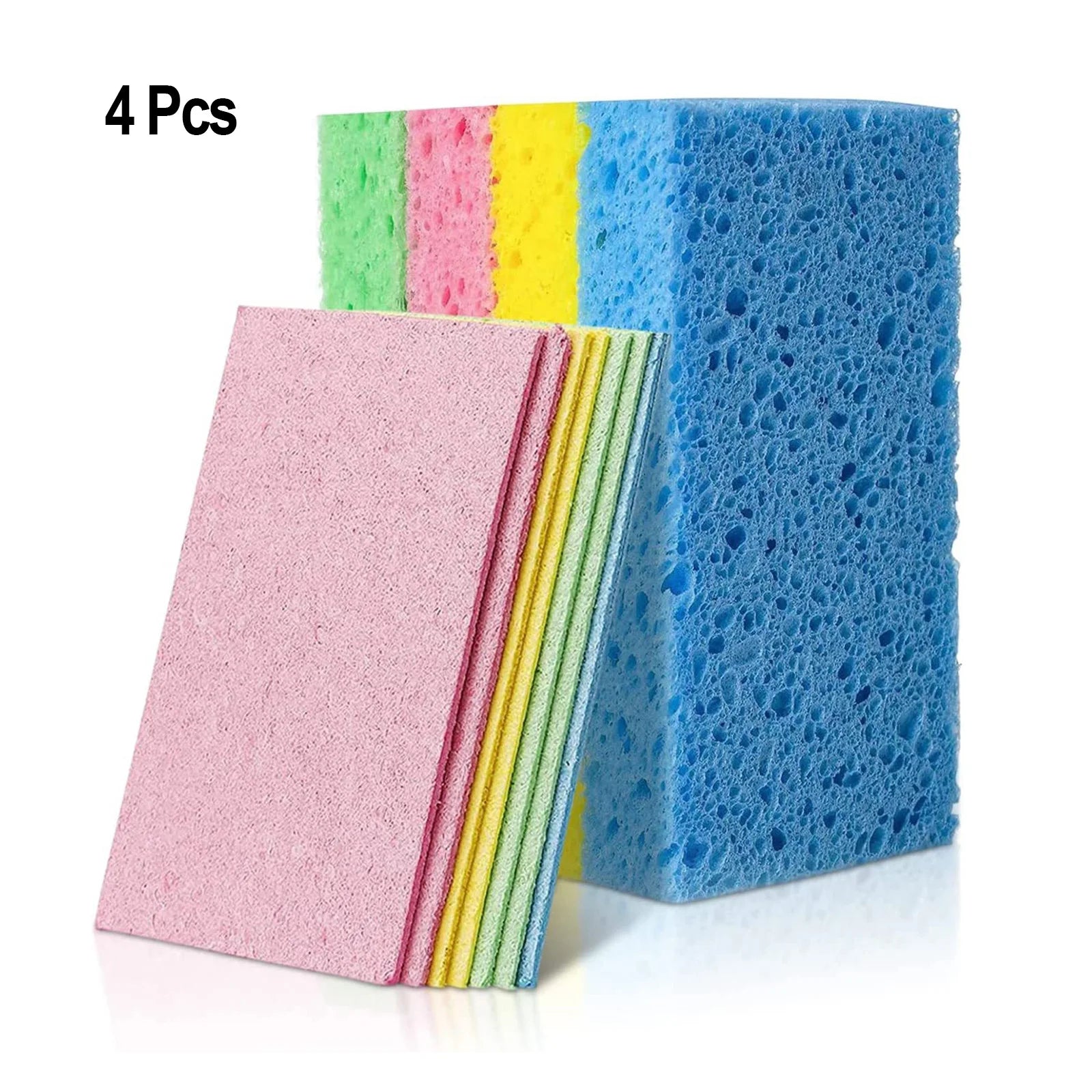 Natural Cellulose Kitchen Sponges — Eco-Friendly, Biodegradable (12-Pack)