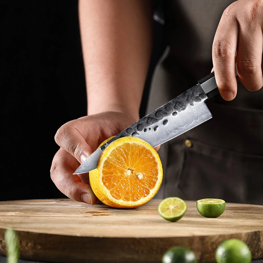 Japanese Petty Knife — 5.5" Composite Steel, Rosewood Handle