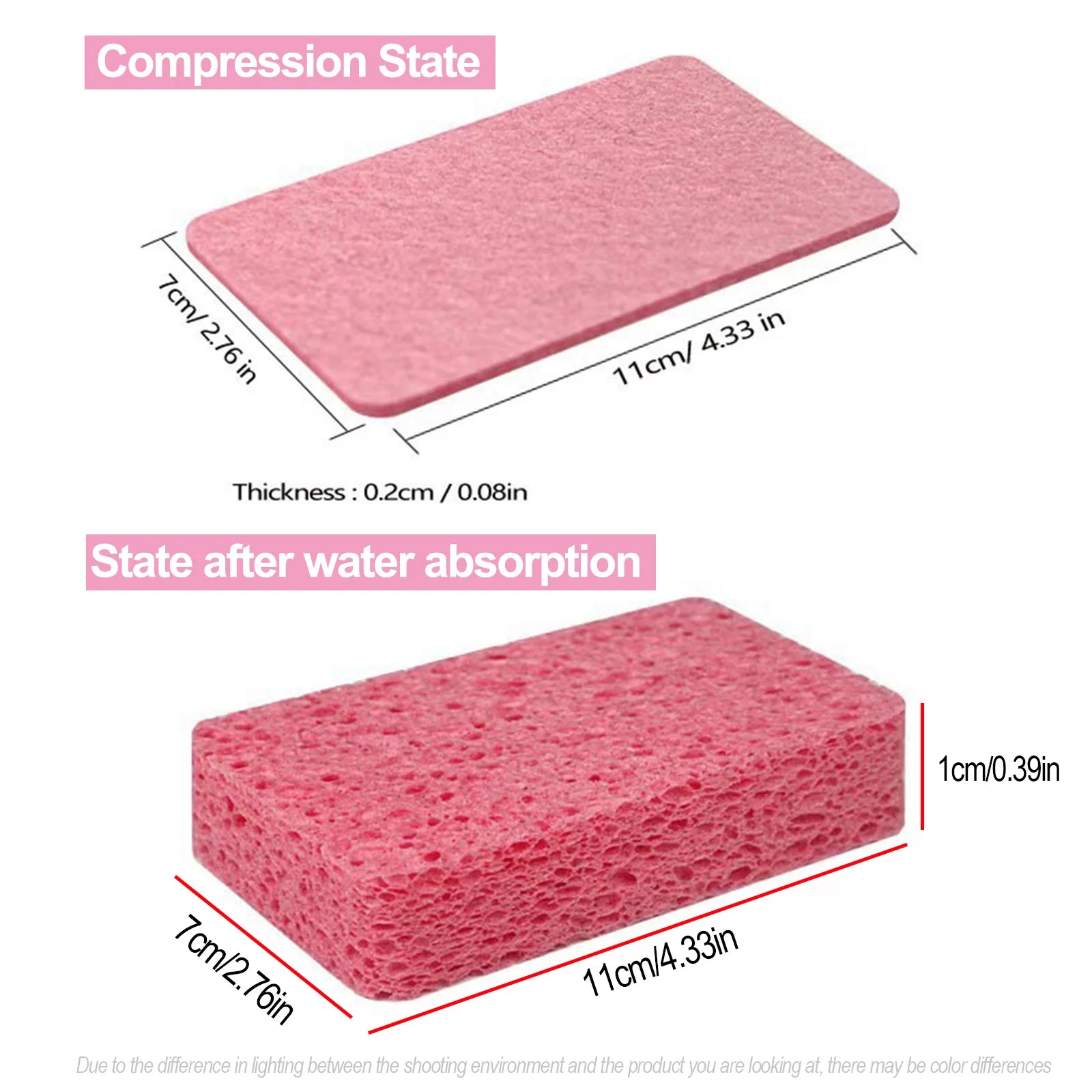 Natural Cellulose Kitchen Sponges — Eco-Friendly, Biodegradable (12-Pack)