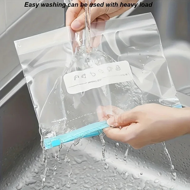 Reusable Silicone Food Storage Bags — Leakproof, Freezer Safe (45-Piece Set)