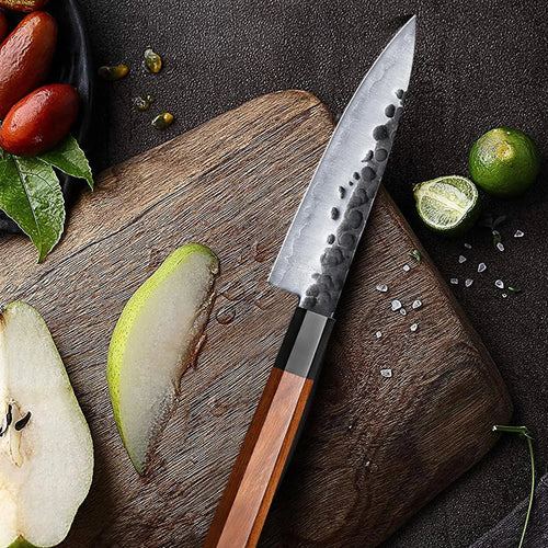 Japanese Petty Knife — 5.5" Composite Steel, Rosewood Handle